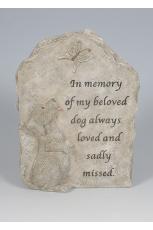 Dog & Butterfly Memorial Plaque