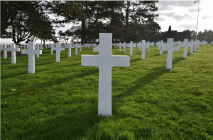 White cross headstone